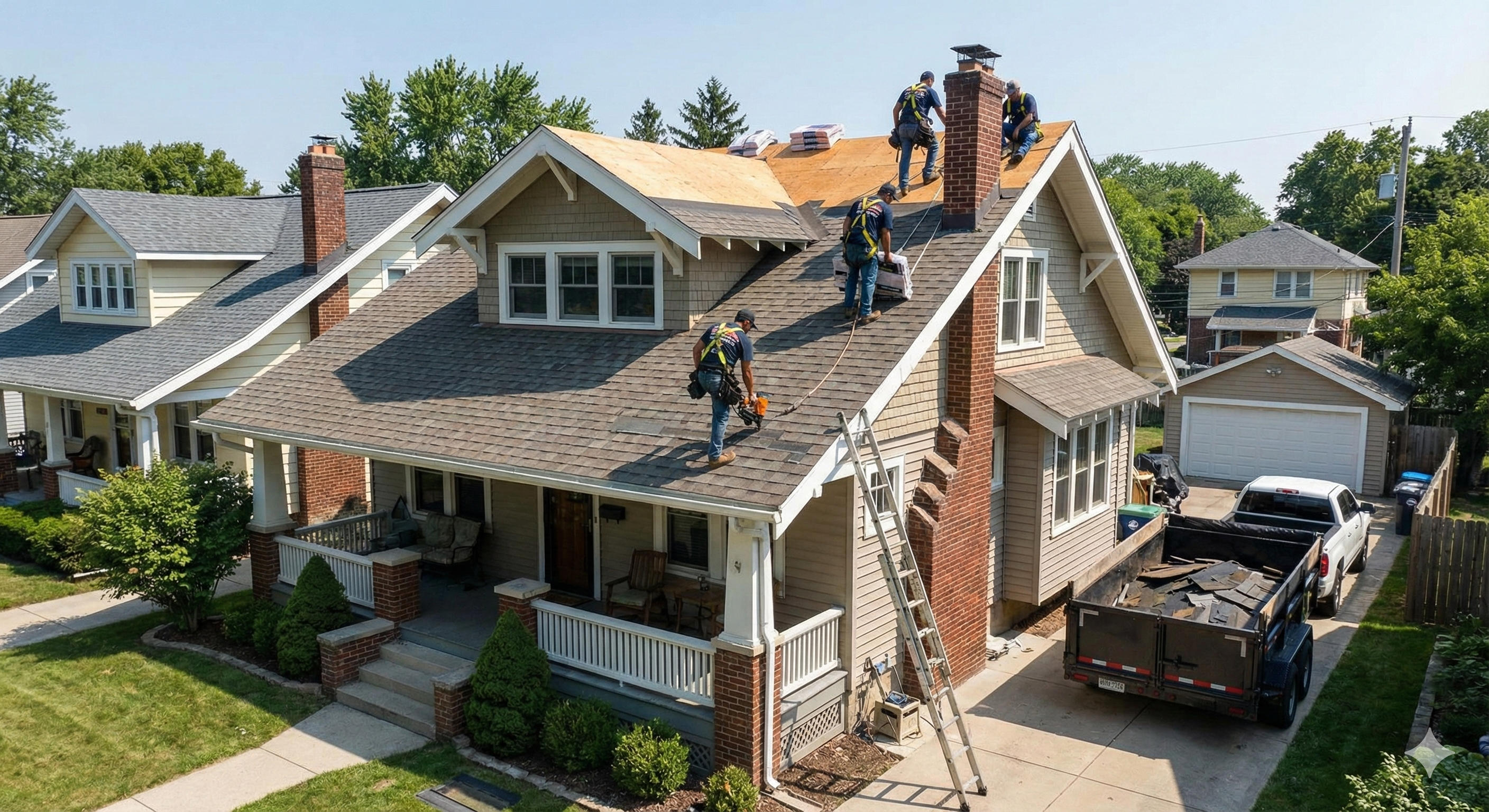 skilled residential roof installation by Dependable Roofing Experts